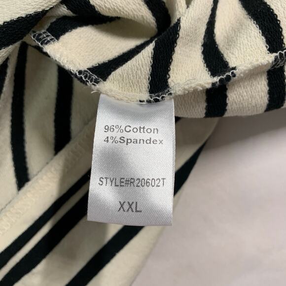 Tuckernuck XXL Pomander Place Navy Stripe Mini Tee Dress Tunic Black Cream - Picture 8 of 8